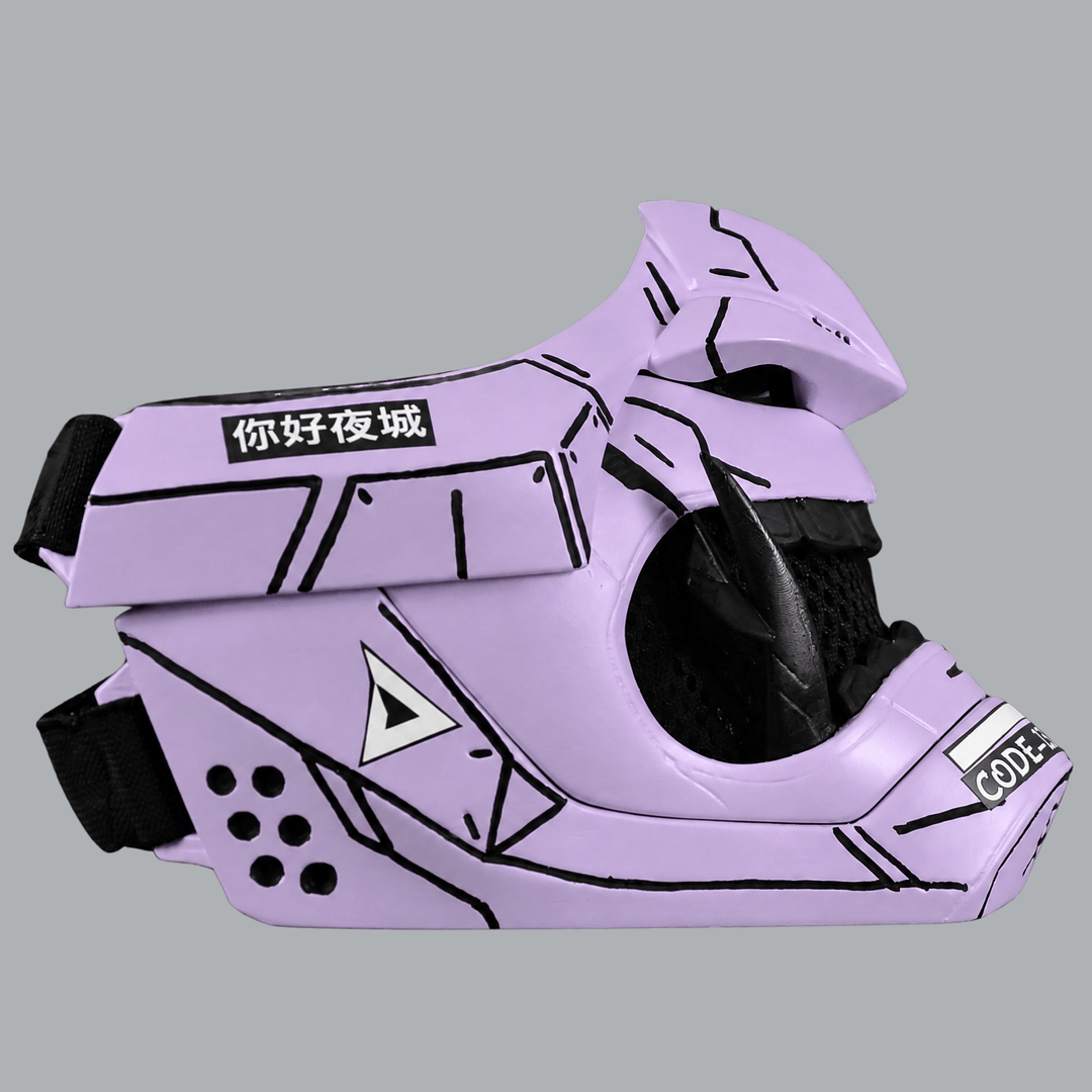 Space Armory Cyberpunk Oni Mask - Light Lilac Masks