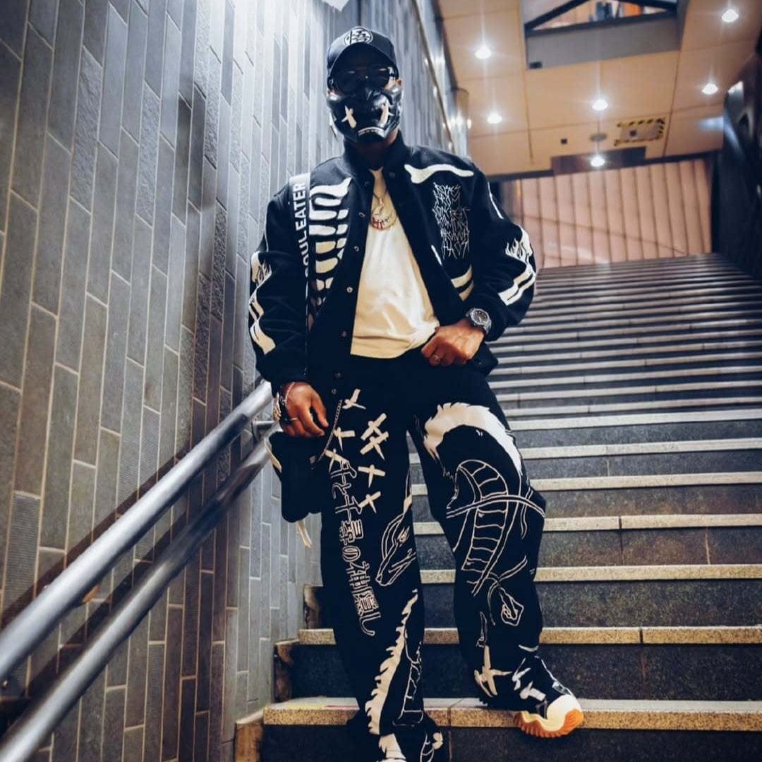 Space Armory Cyberpunk Oni Mask Matte Black Masks