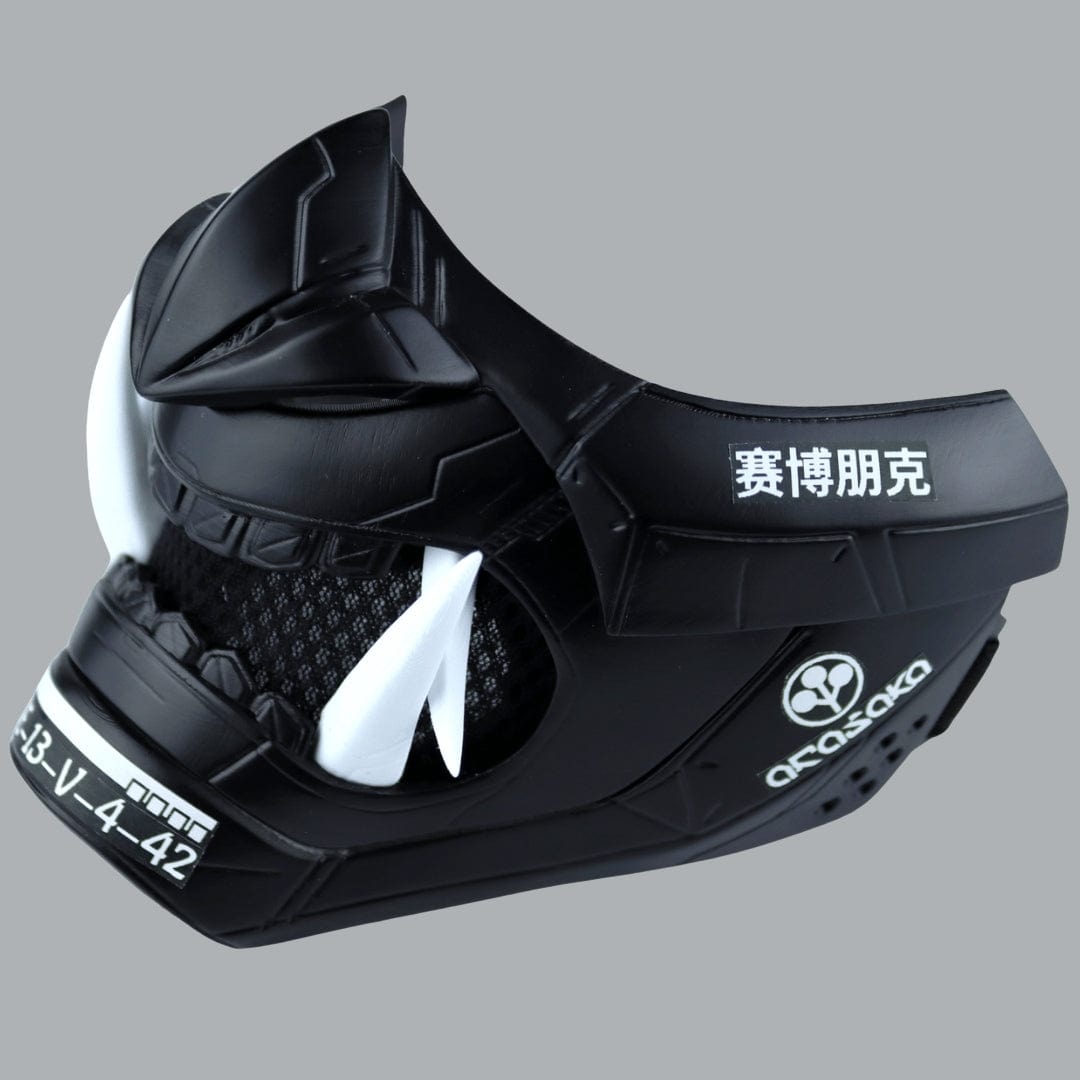 Space Armory Cyberpunk Oni Mask - Matte Black Masks