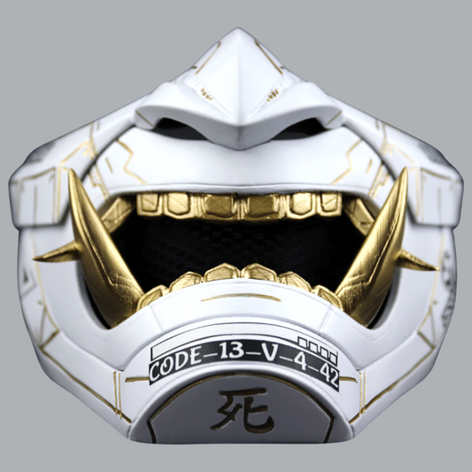 Space Armory Cyberpunk Oni Mask Matte White Masks