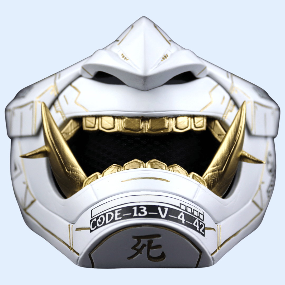 Space Armory Cyberpunk Oni Mask Matte White Masks