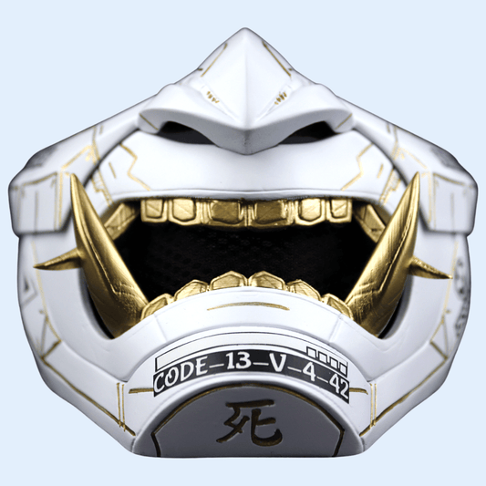 Space Armory Cyberpunk Oni Mask Matte White Masks