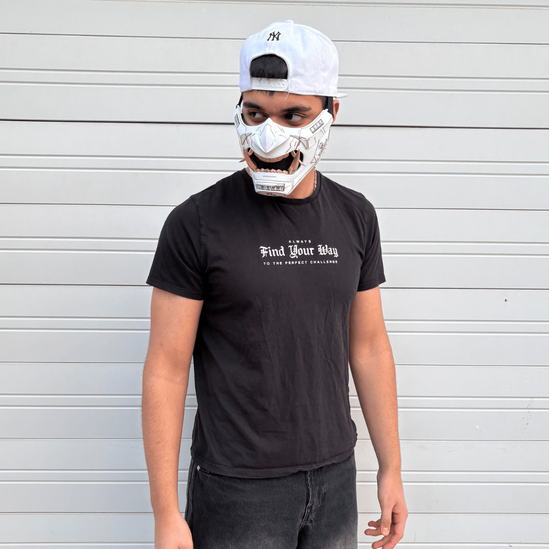 Space Armory Cyberpunk Oni Mask - Matte White Masks