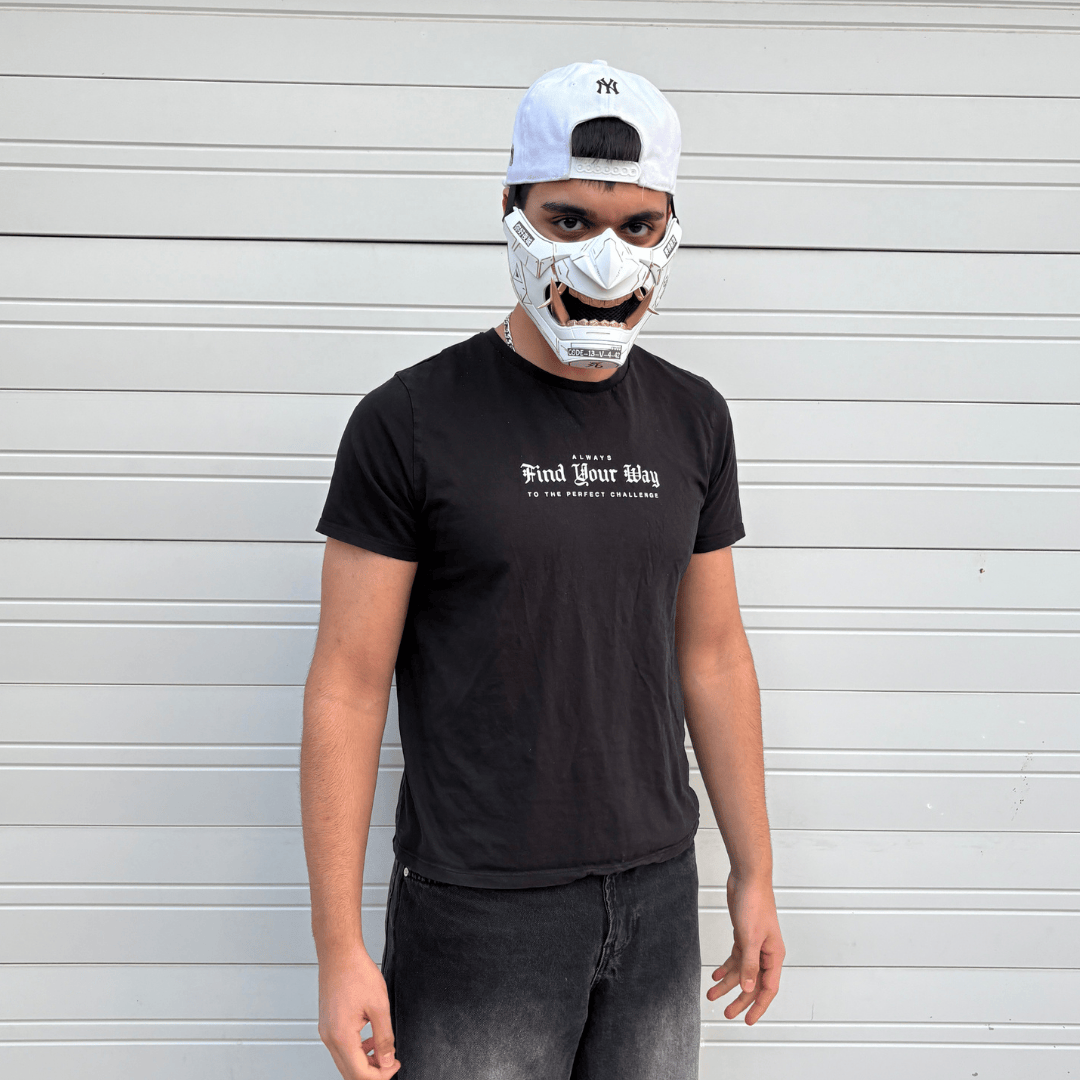 Space Armory Cyberpunk Oni Mask - Matte White Masks