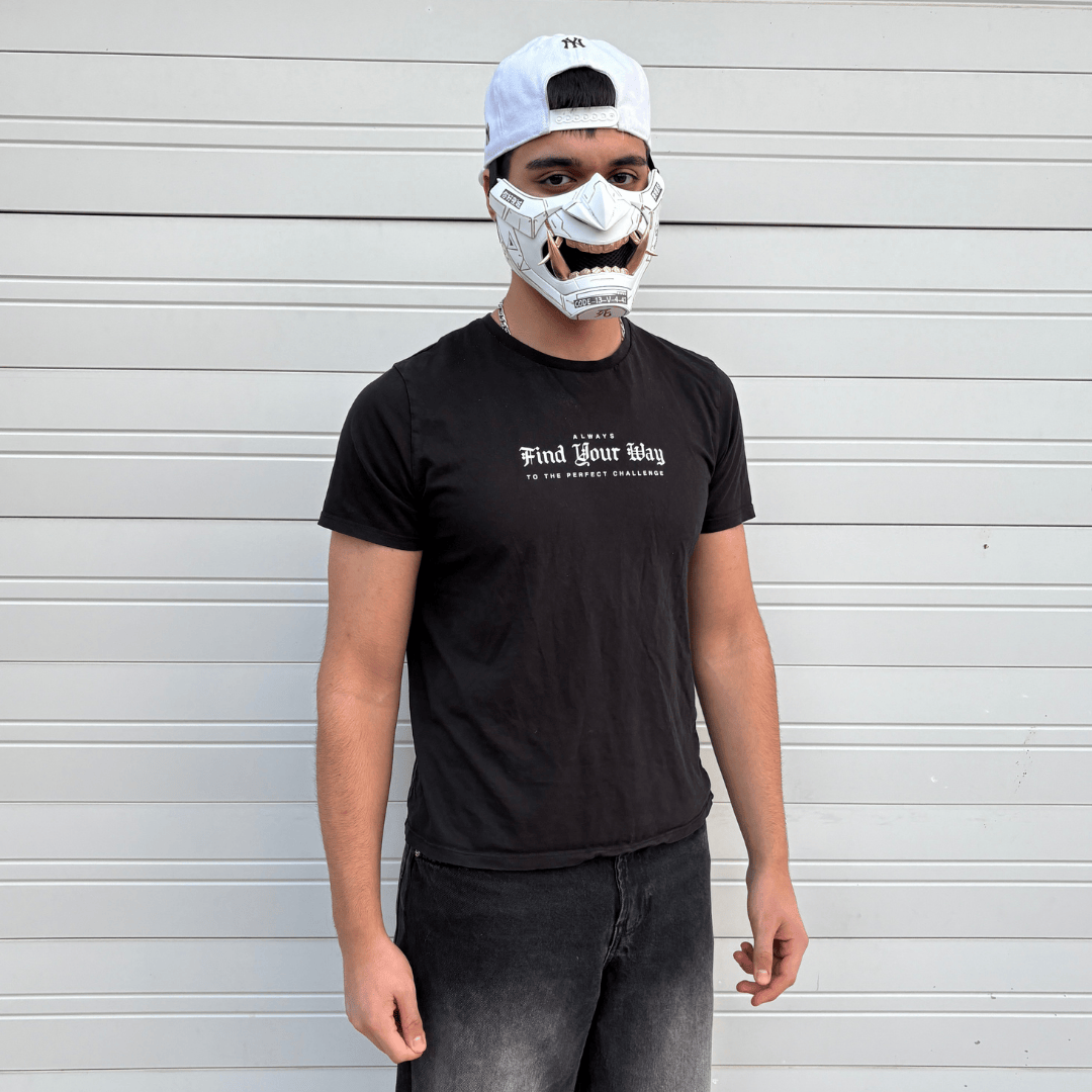 Space Armory Cyberpunk Oni Mask - Matte White Masks