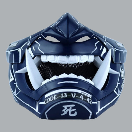 Space Armory Cyberpunk Oni Mask Midnight Blue Masks