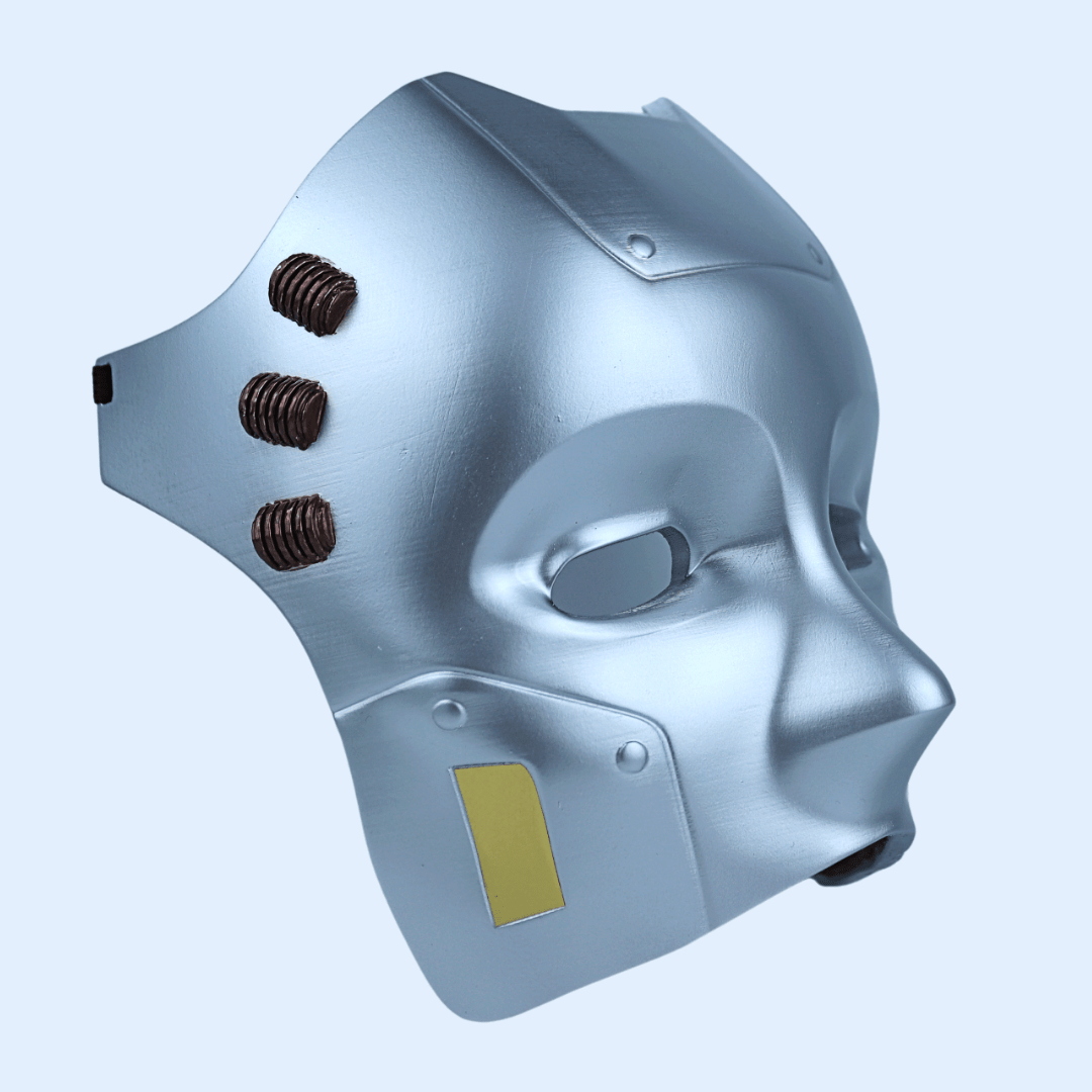 Space Armory Cyborg Android Robot Mask Matte Silver