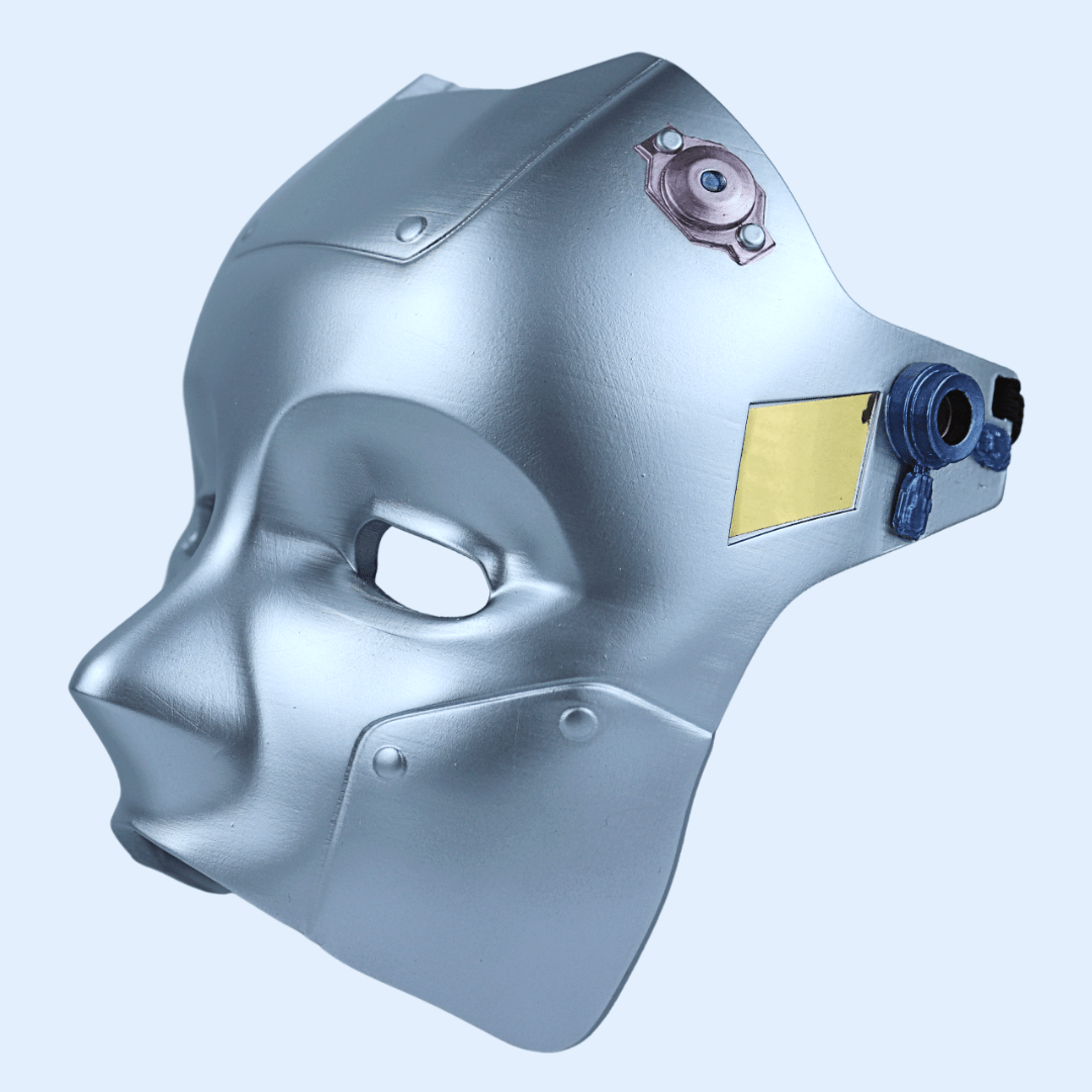 Space Armory Cyborg Android Robot Mask Matte Silver