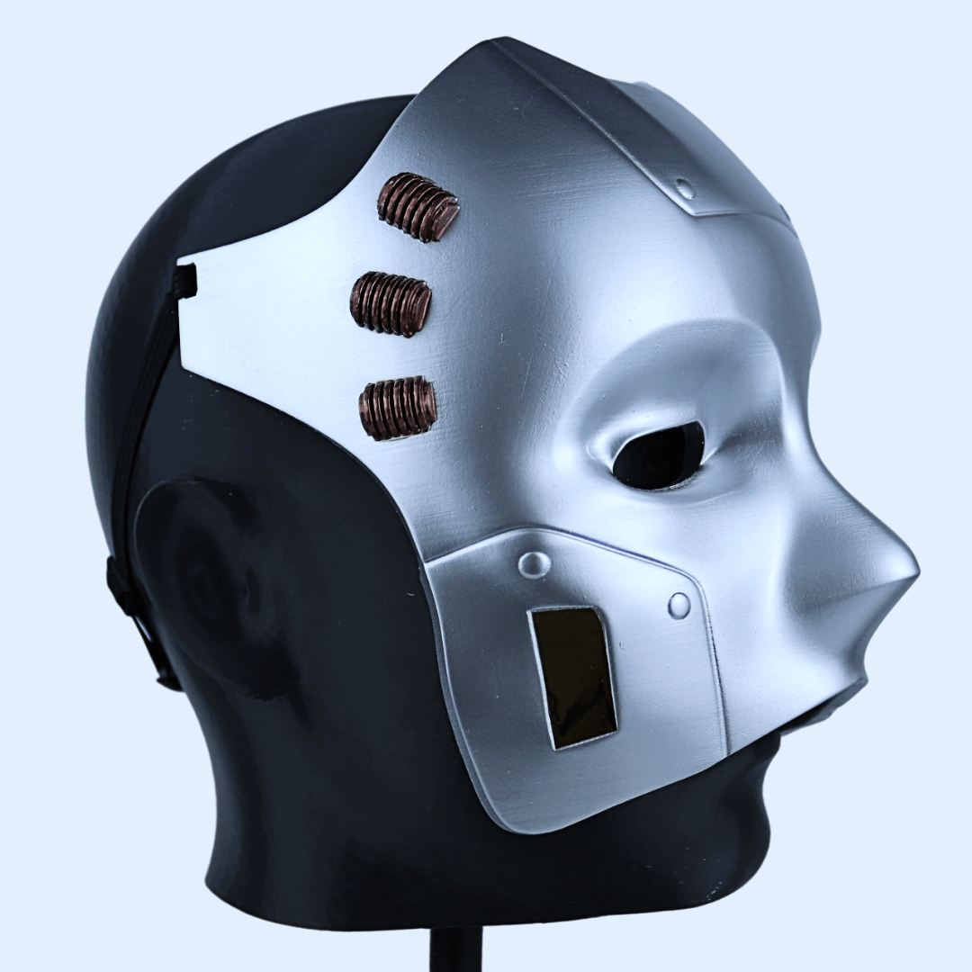 Space Armory Cyborg Android Robot Mask Matte Silver