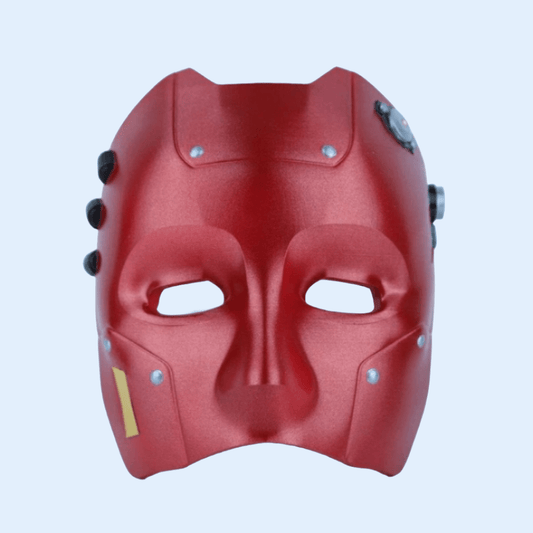 Space Armory Cyborg Android Robot Mask Metallic Red