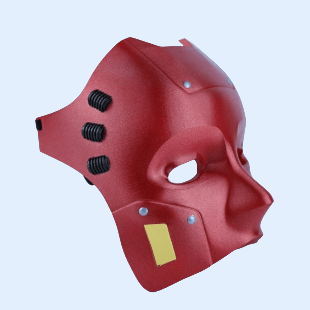 Space Armory Cyborg Android Robot Mask Metallic Red