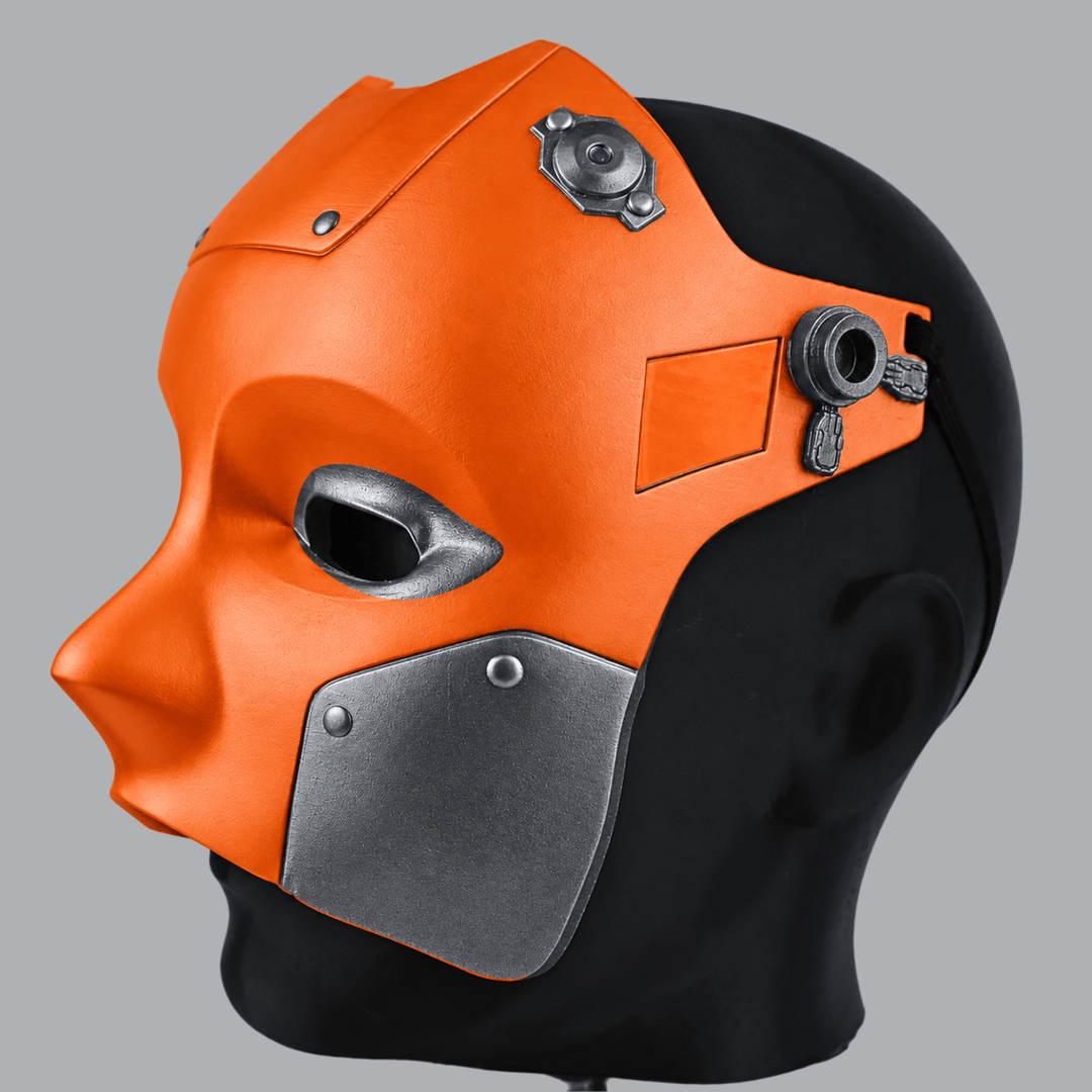 Space Armory Cyborg Android Robot Mask - Orange / Graphite Masks
