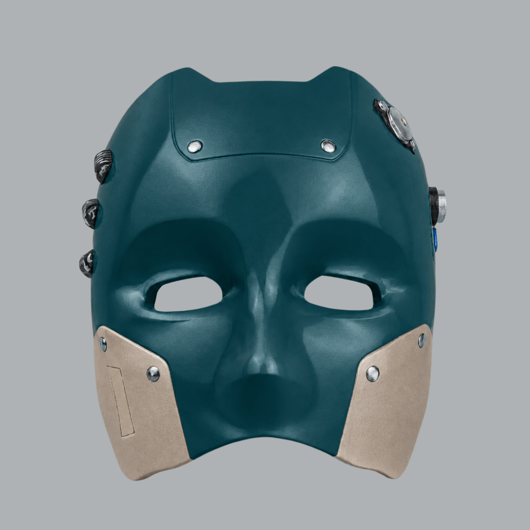 Space Armory Cyborg Android Robot Mask - Petrol / Champagner Masks