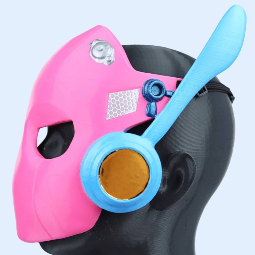 Space Armory Cyborg Android Robot Mask Pink