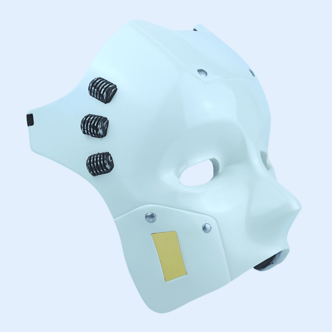Space Armory Cyborg Android Robot Mask White