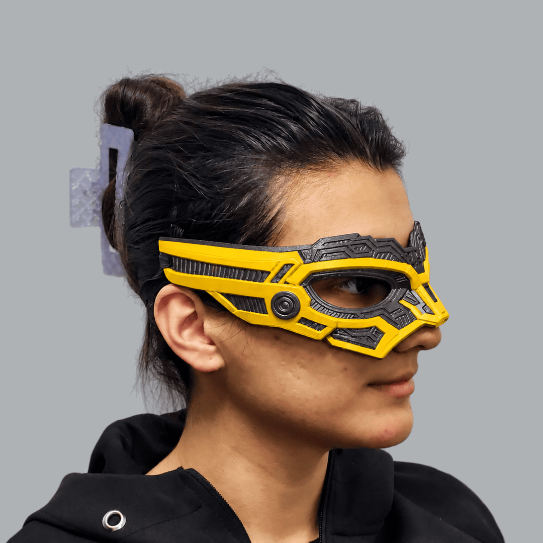 Space Armory Cyborg Eyes Mask — Graphite / Yellow Masks