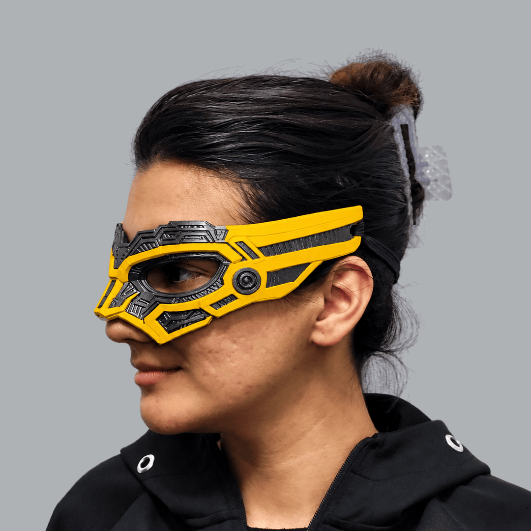 Space Armory Cyborg Eyes Mask — Graphite / Yellow Masks