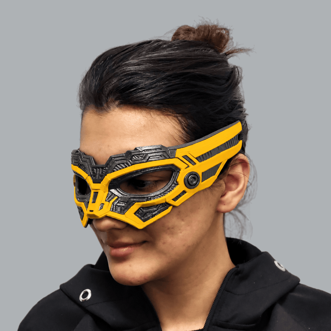 Space Armory Cyborg Eyes Mask — Graphite / Yellow Masks