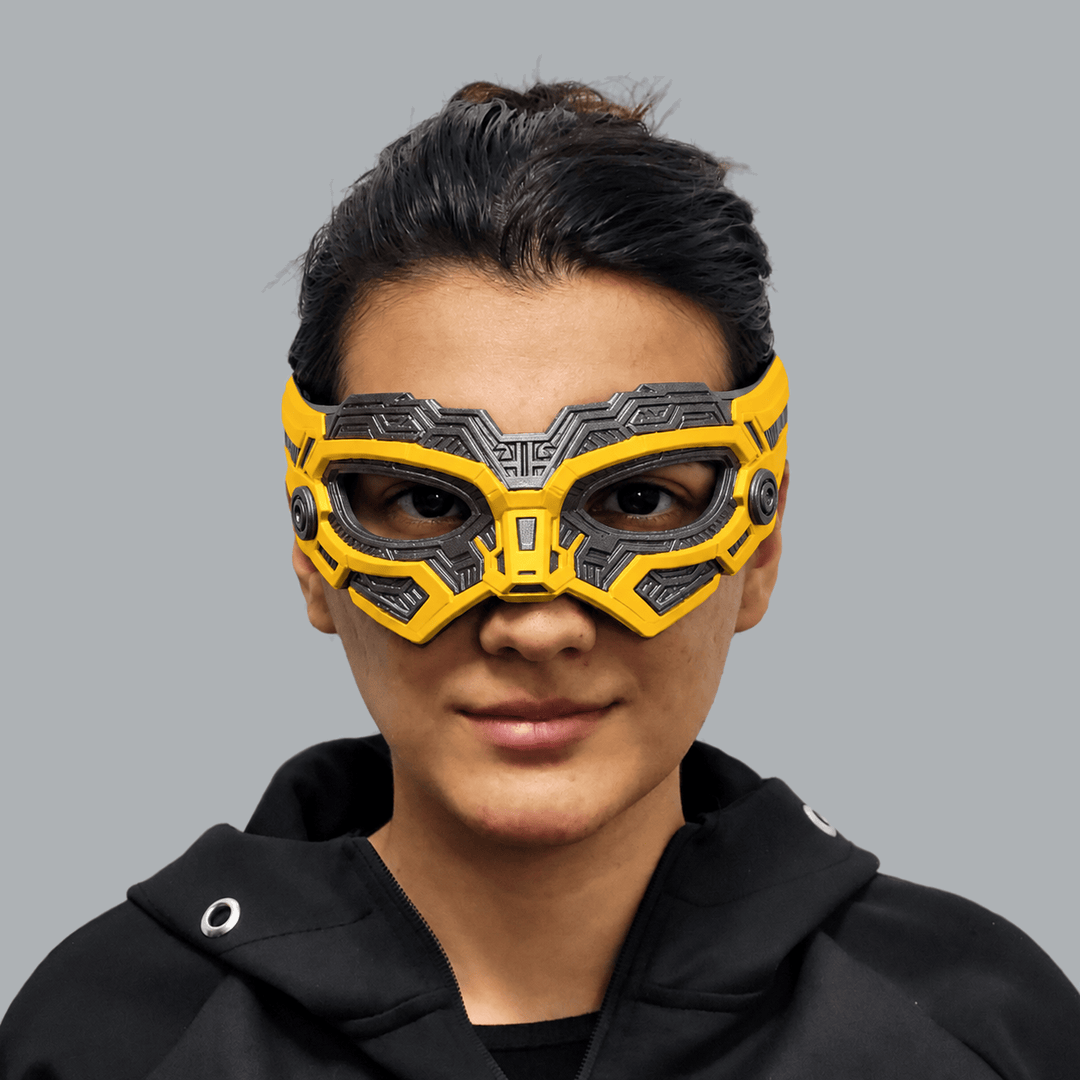 Space Armory Cyborg Eyes Mask — Graphite / Yellow Masks
