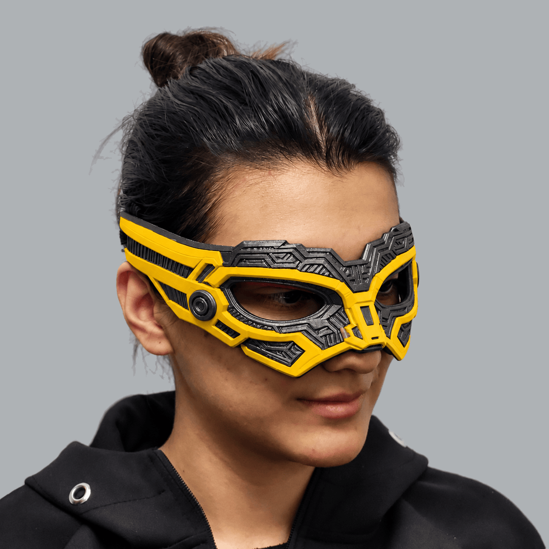 Space Armory Cyborg Eyes Mask — Graphite / Yellow Masks