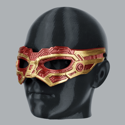 Space Armory Cyborg Eyes Mask - Metallic Red/Gold Masks