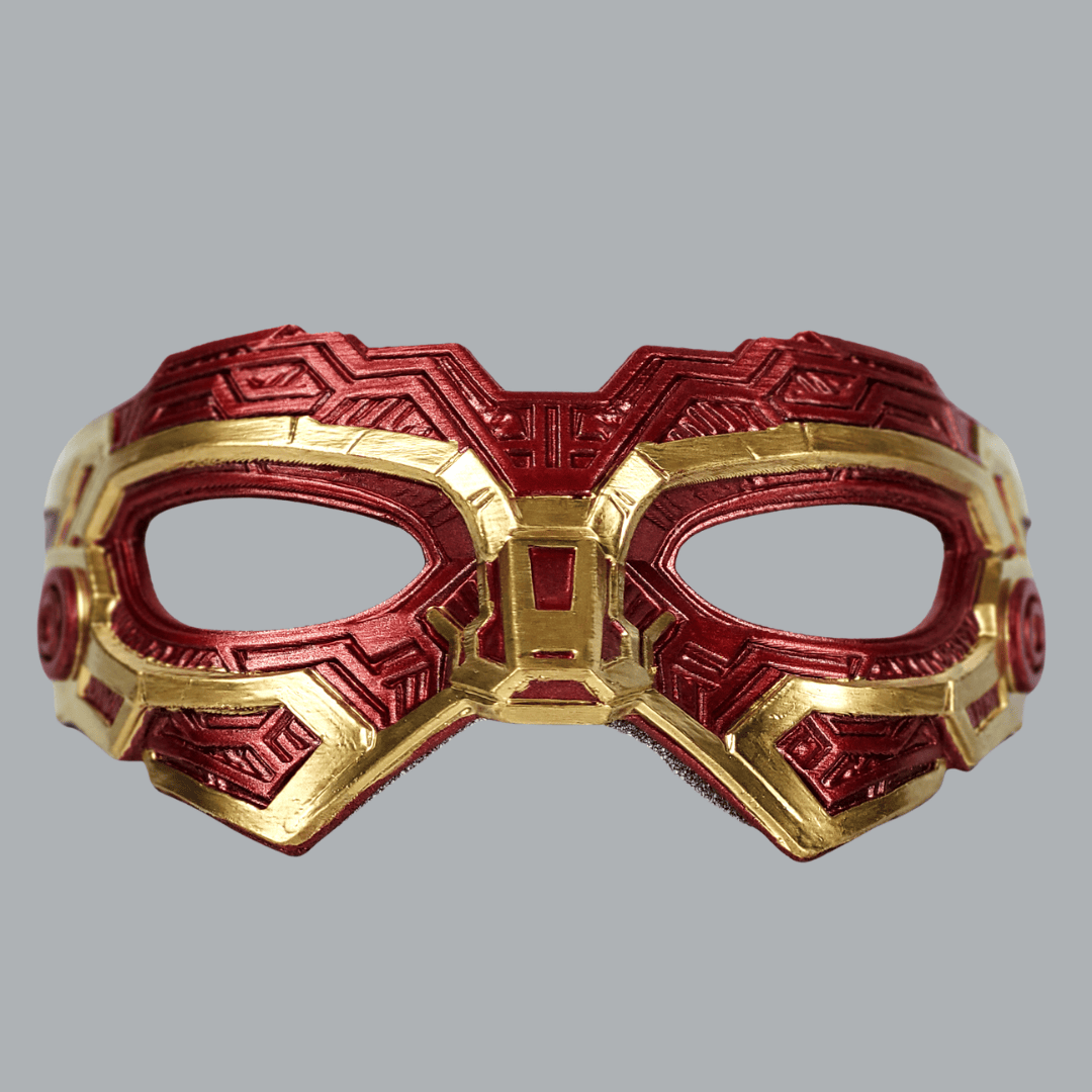 Space Armory Cyborg Eyes Mask - Metallic Red/Gold Masks