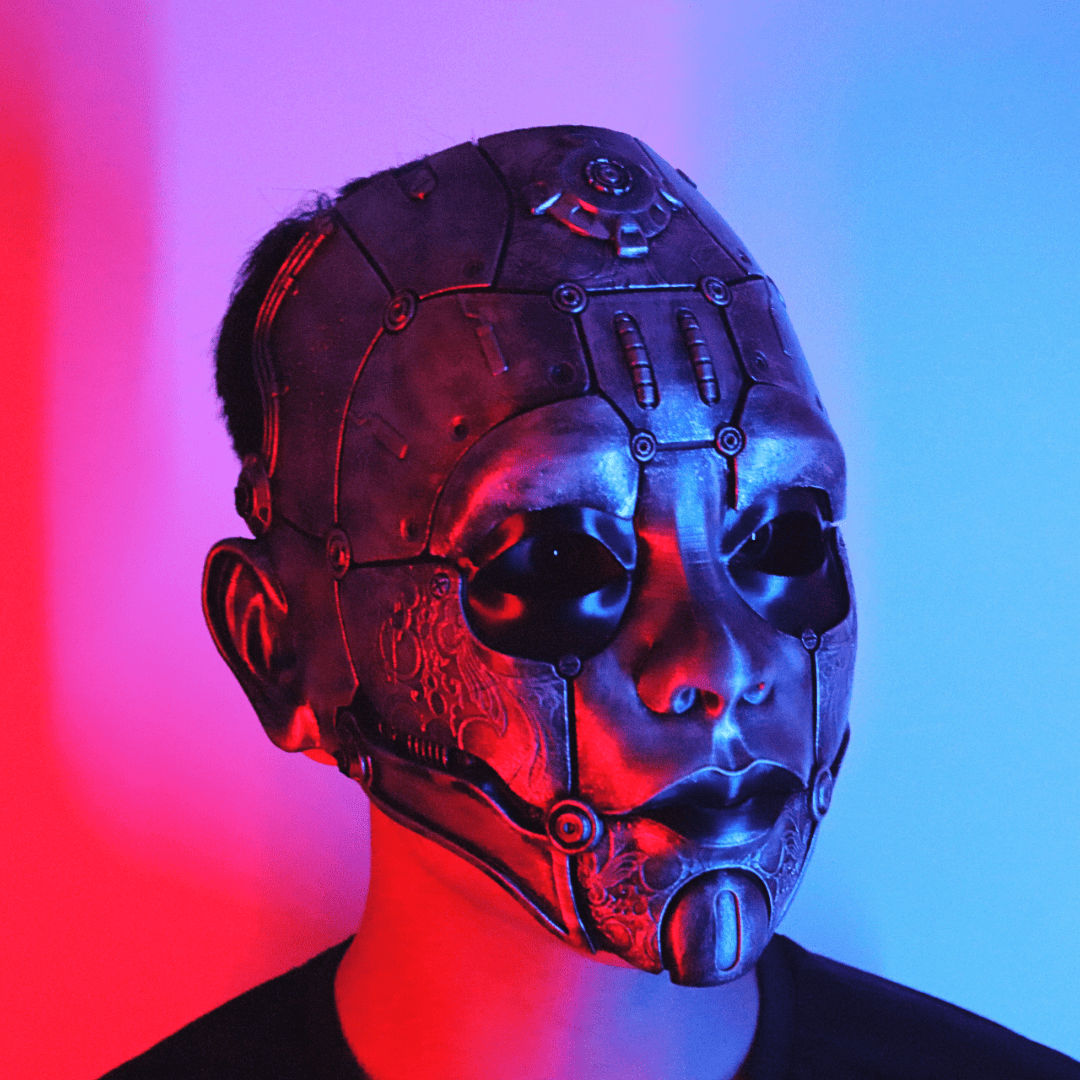 Space Armory Cyborg Humanoid Robot Mask