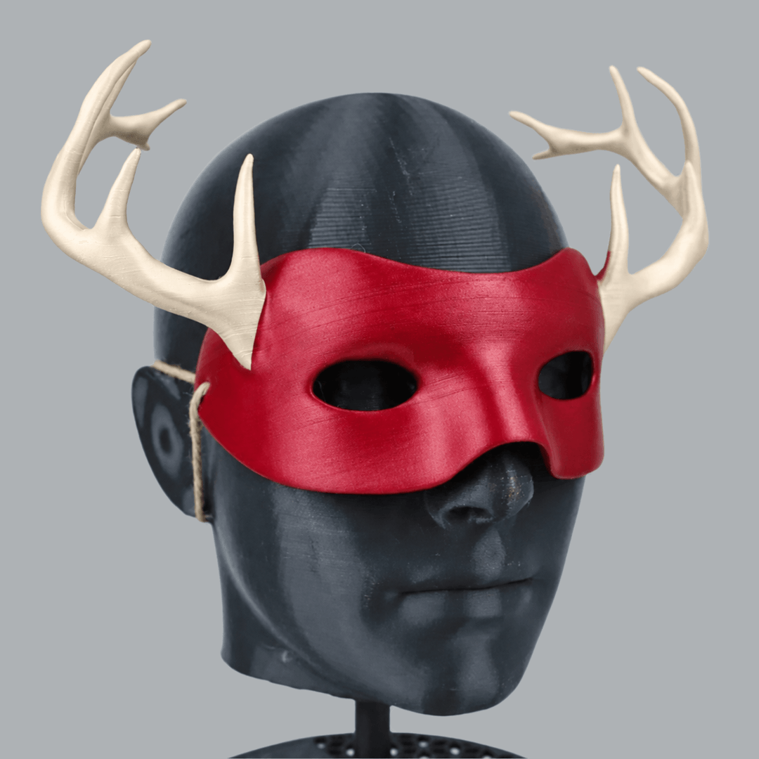 Space Armory Deer Animal Mask With Horn — Bone / Bloody Mary Masks