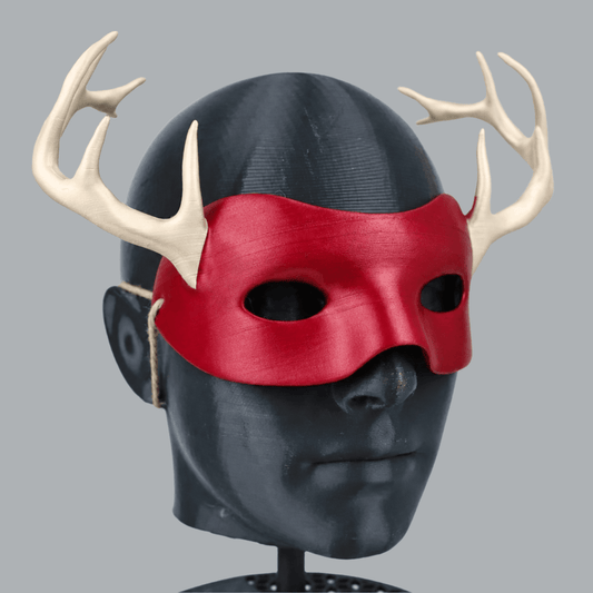 Space Armory Deer Animal Mask With Horn — Bone / Bloody Mary Masks