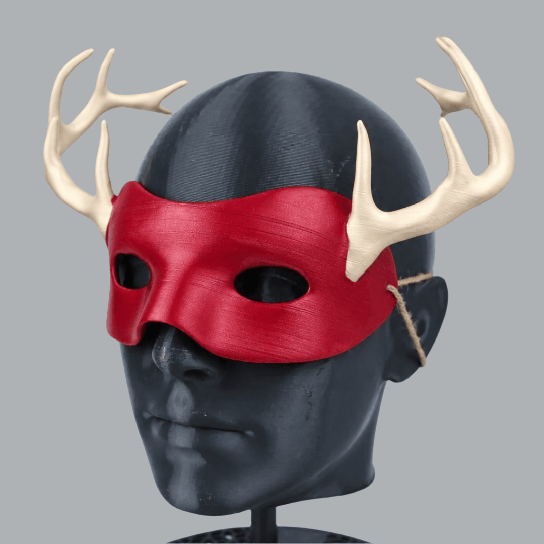 Space Armory Deer Animal Mask With Horn — Bone / Bloody Mary Masks