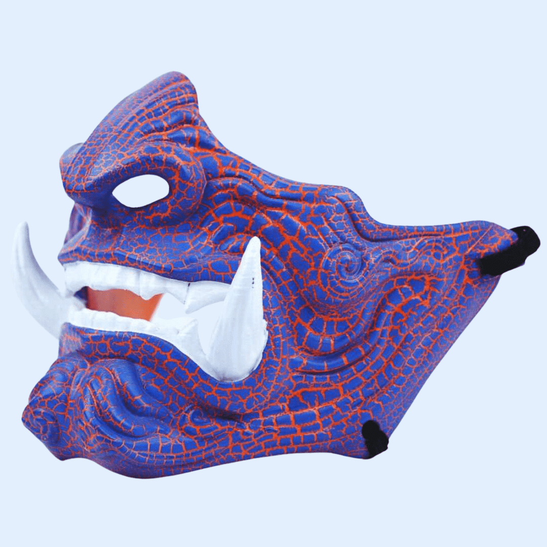 Space Armory Demon Oni Mask Blue/Orange