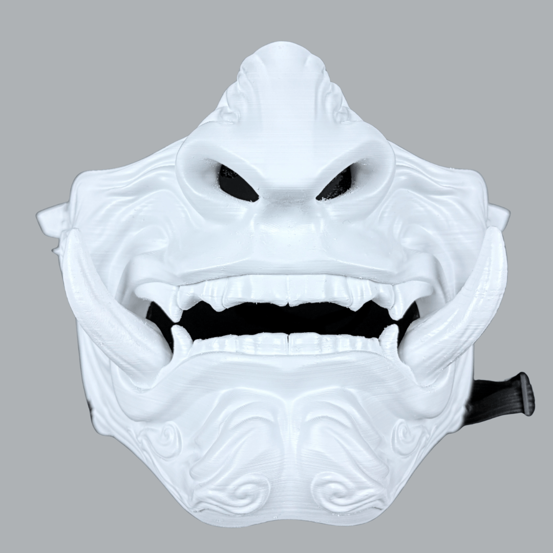 Space Armory Demon Oni Mask - Full Matte White Masks