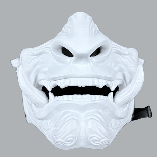 Space Armory Demon Oni Mask - Full Matte White Masks