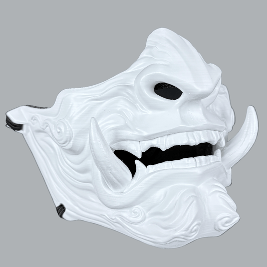 Space Armory Demon Oni Mask - Full Matte White Masks