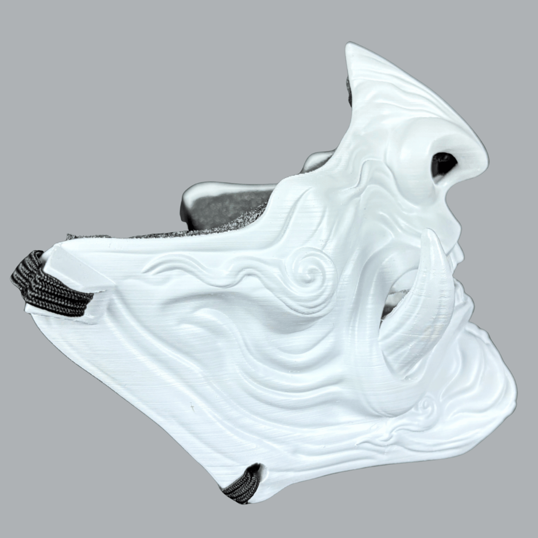 Space Armory Demon Oni Mask - Full Matte White Masks