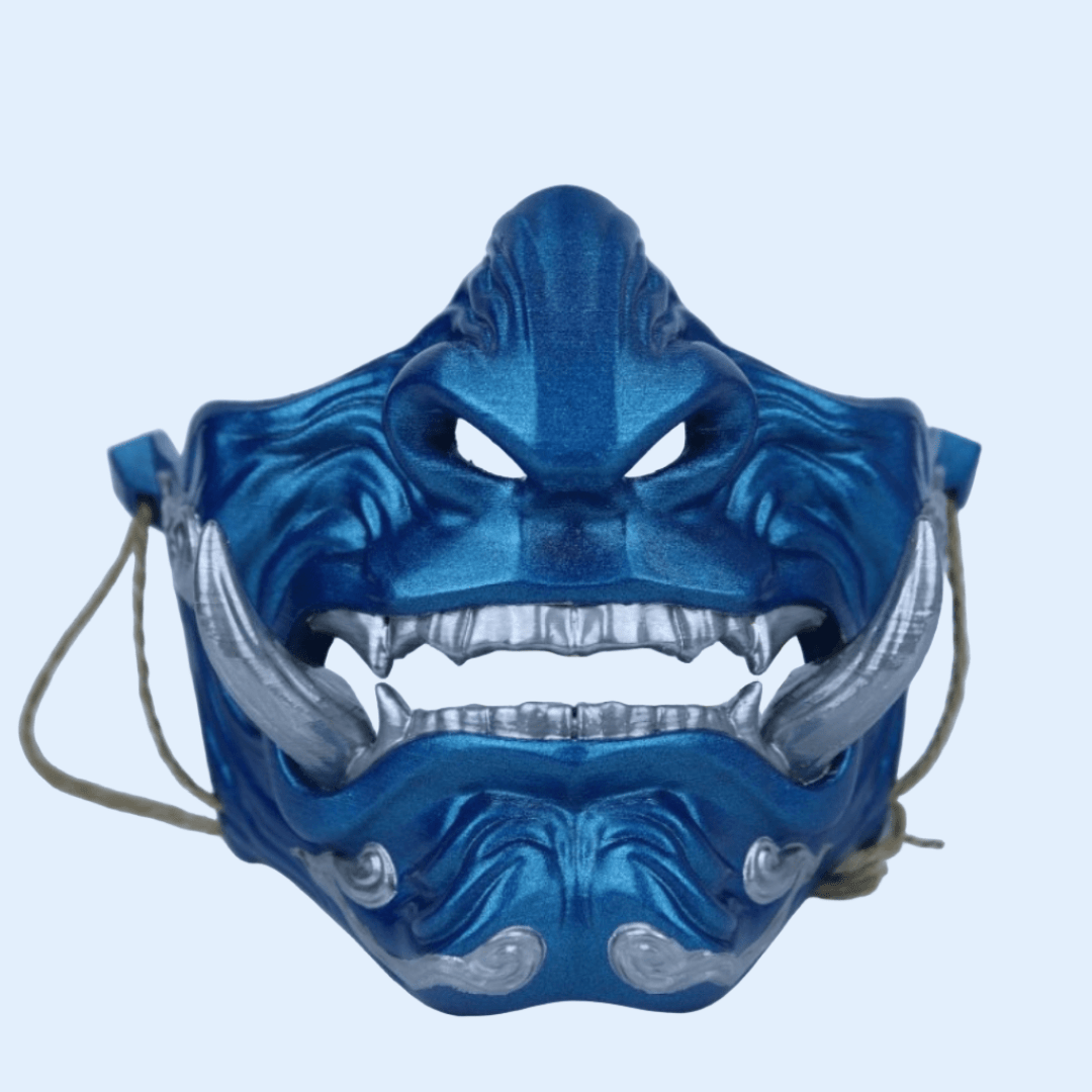 Space Armory Demon Oni Mask Metallic Blue