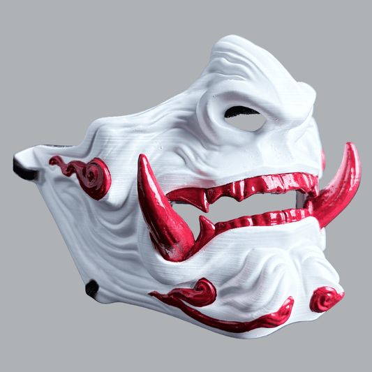 Space Armory Demon Oni Mask - White/Red Masks