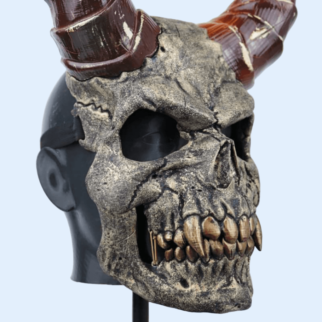 Space Armory Demon Skull Mask With Horn
