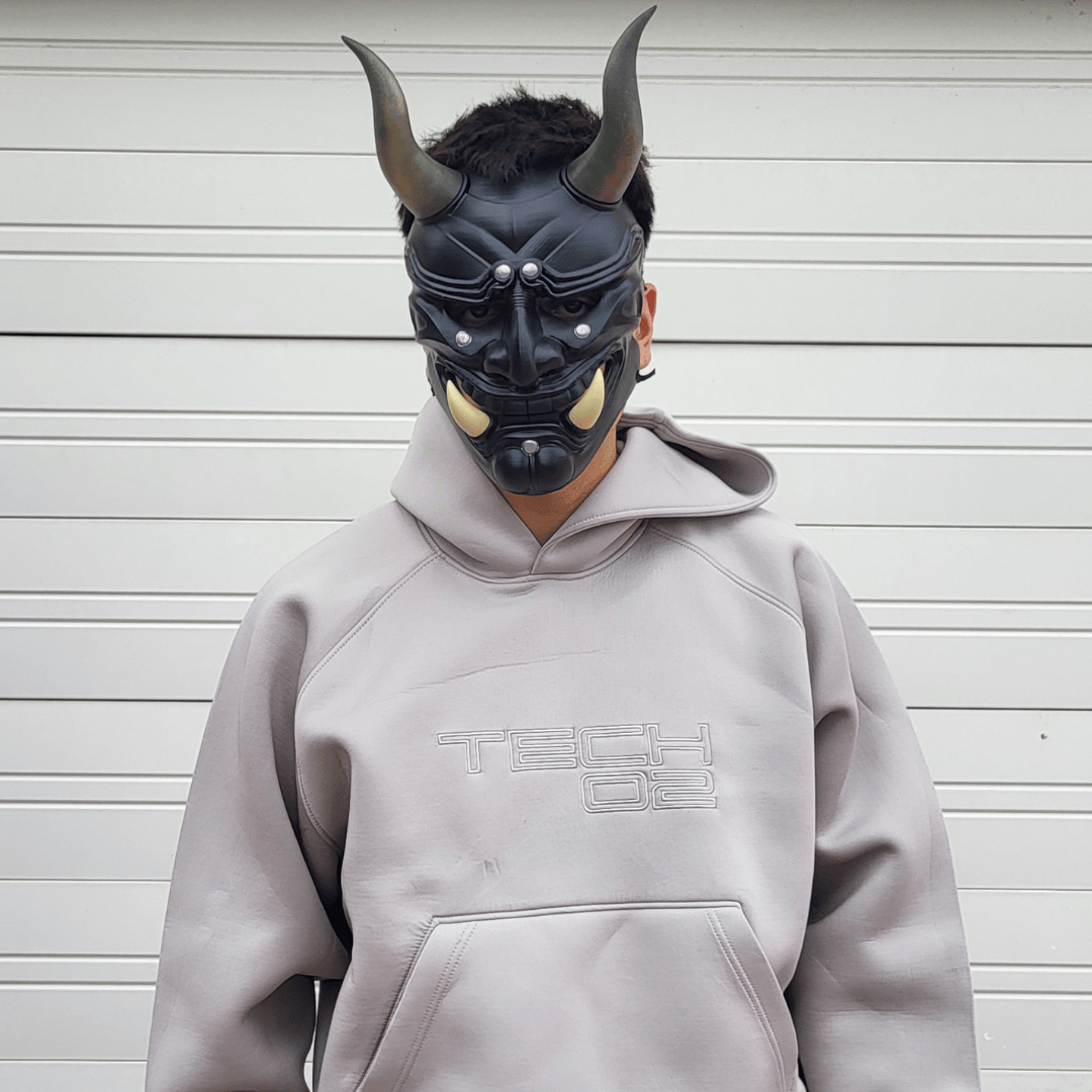 Space Armory Japanese Death Oni Mask - Matte Black Masks