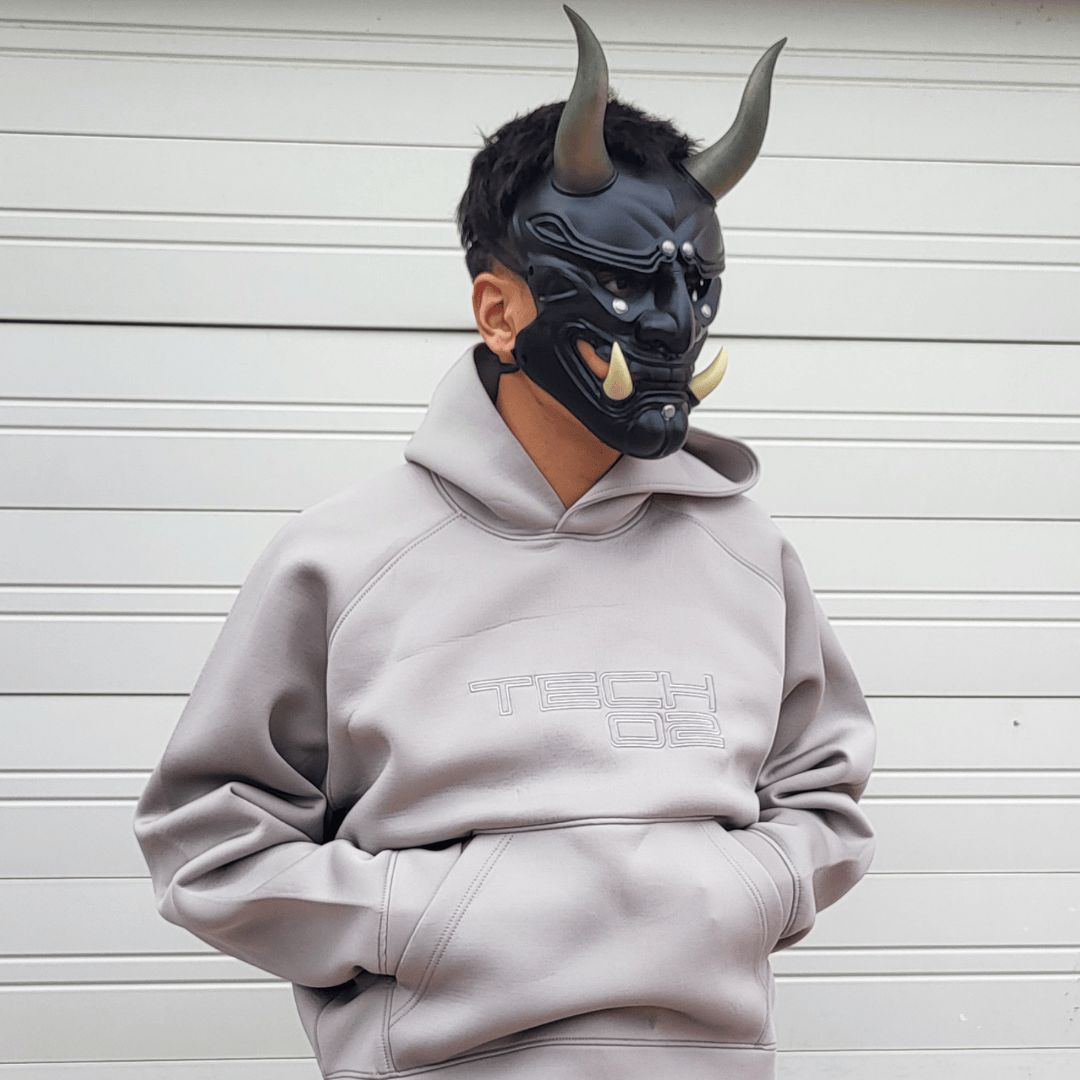 Space Armory Japanese Death Oni Mask - Matte Black Masks