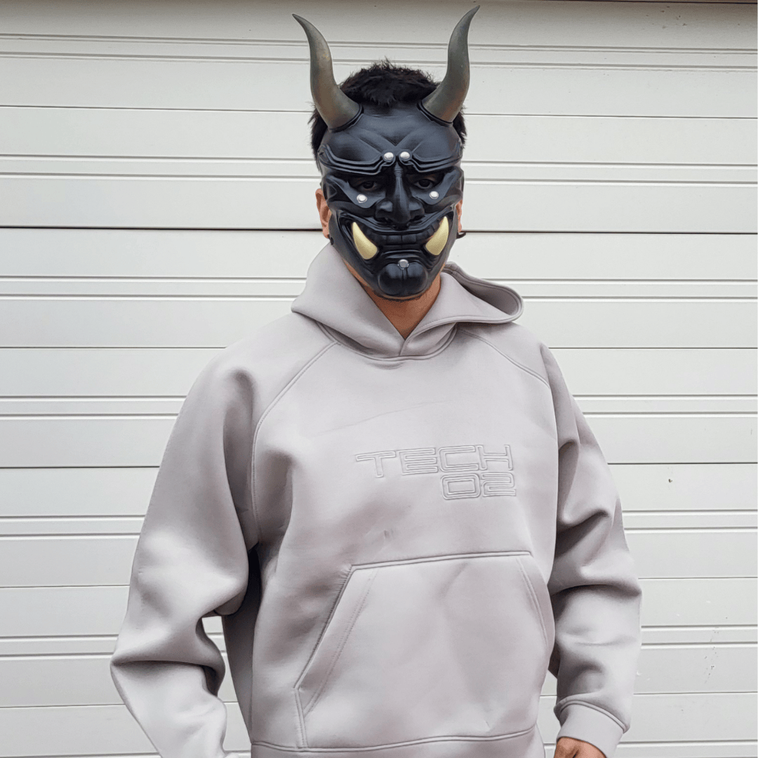 Space Armory Japanese Death Oni Mask - Matte Black Masks