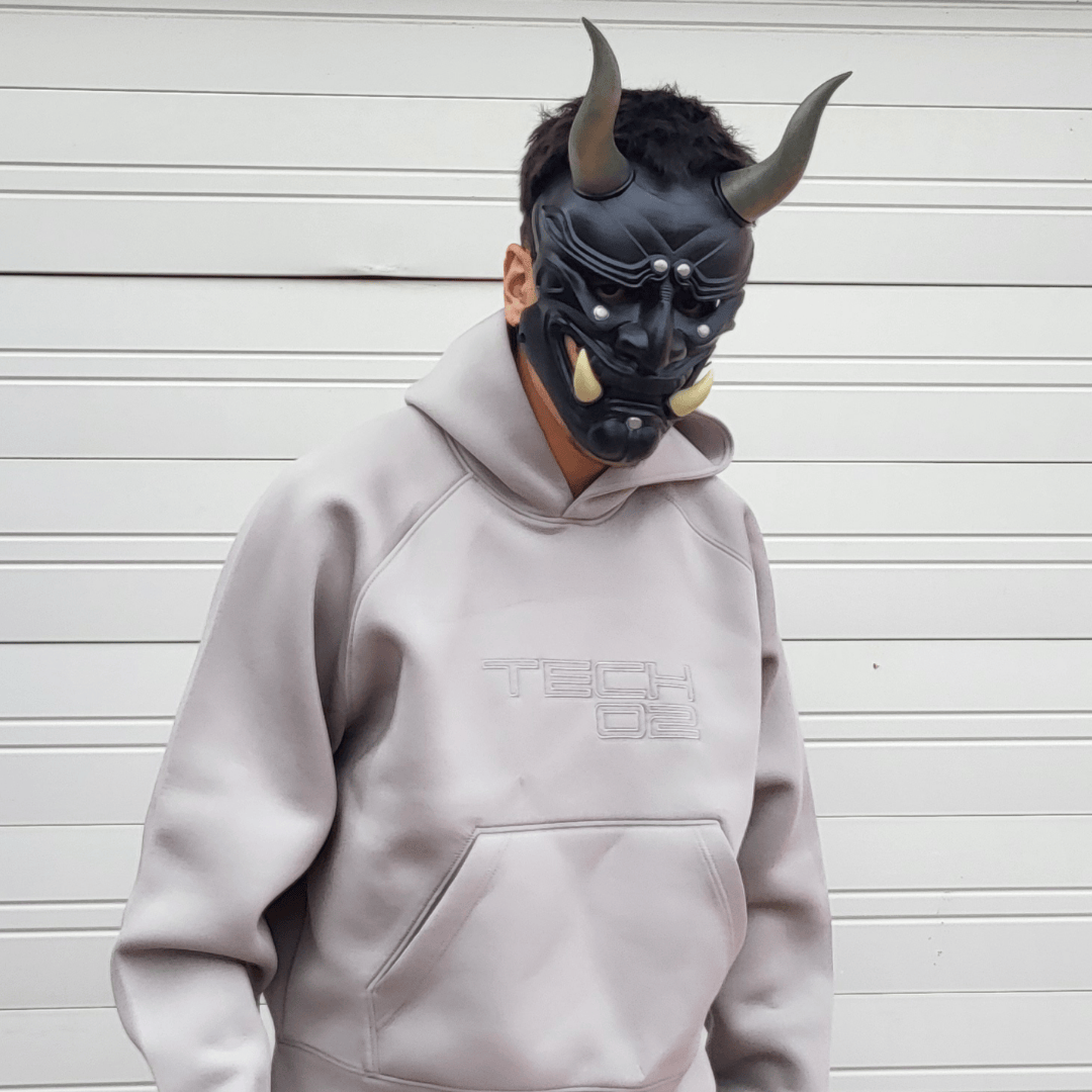 Space Armory Japanese Death Oni Mask - Matte Black Masks