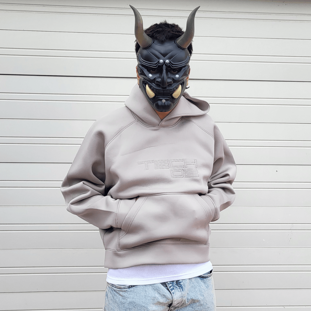 Space Armory Japanese Death Oni Mask - Matte Black Masks