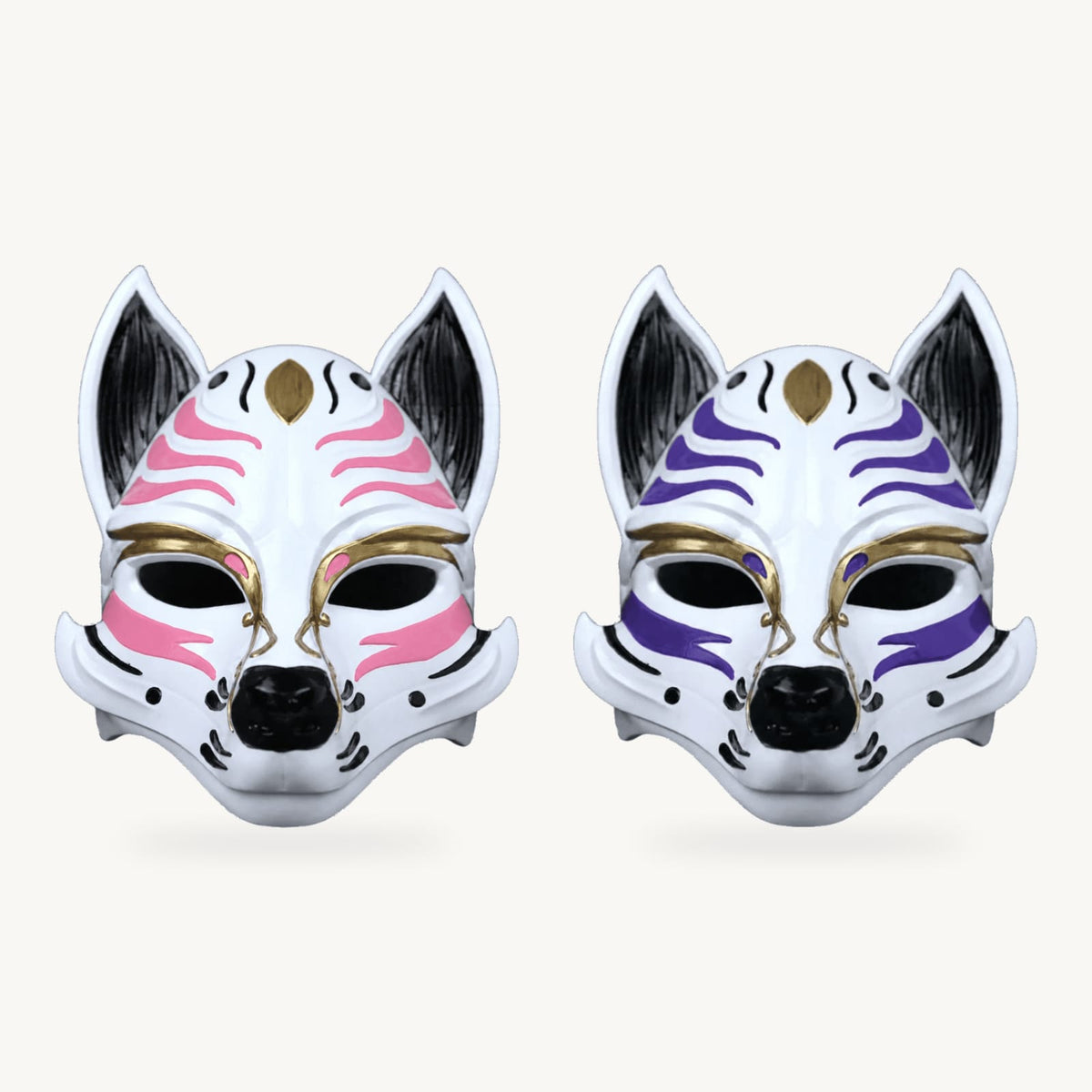 Space Armory | Japanese Mask and Cosplay Store Kitsune Pastel Duo Mask Bundles