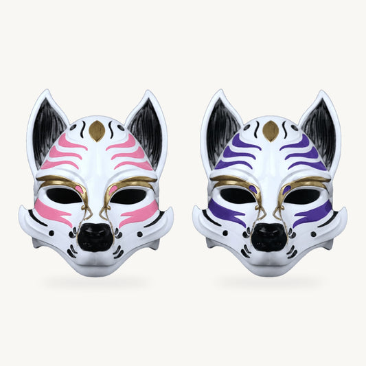 Space Armory | Japanese Mask and Cosplay Store Kitsune Pastel Duo Mask Bundles