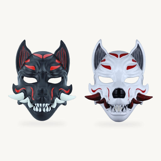Space Armory | Japanese Mask and Cosplay Store Kitsune Shadow & Light Mask Bundles