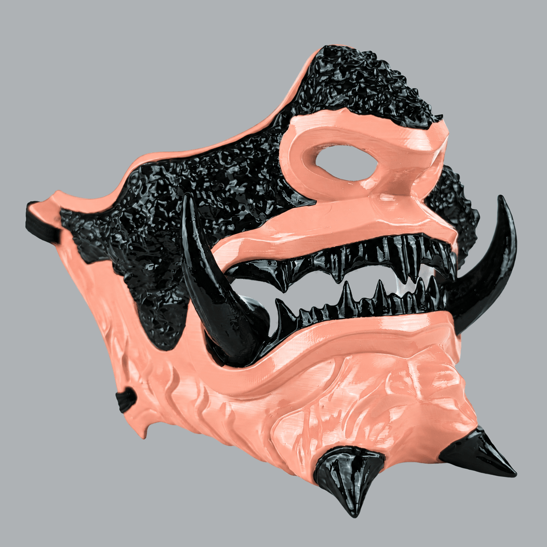 Space Armory Japanese Oni Mask - Coke / Salmon Masks