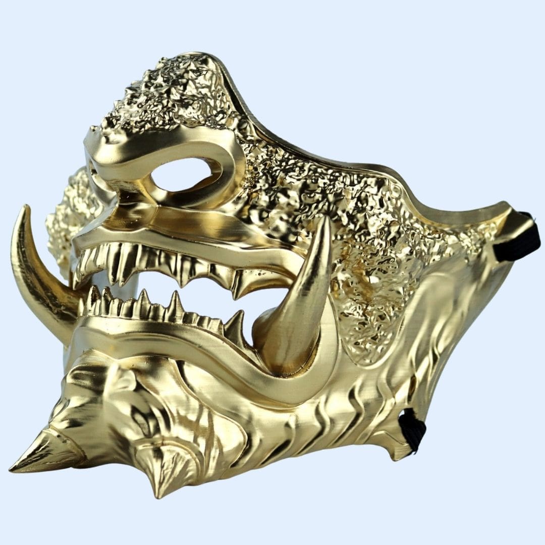 Space Armory Japanese Oni Mask Full Gold Masks