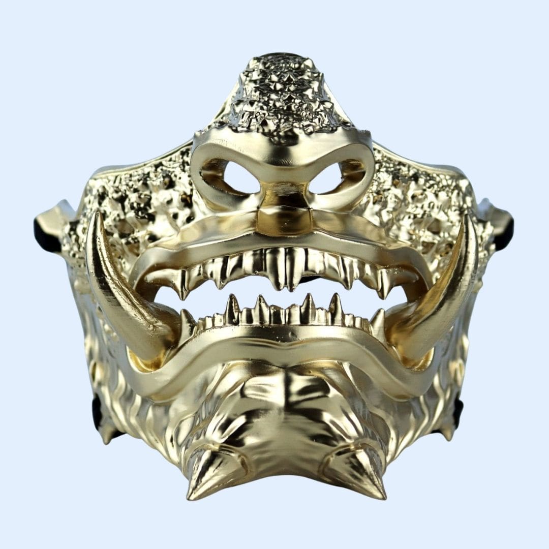 Space Armory Japanese Oni Mask Full Gold Masks