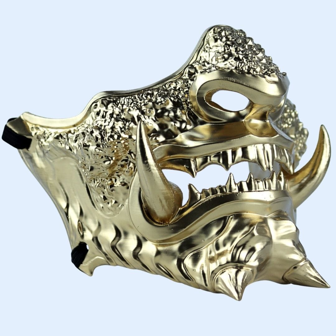 Space Armory Japanese Oni Mask Full Gold Masks